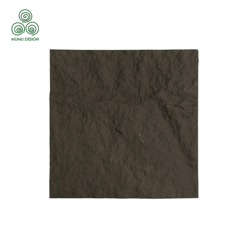 Mumu Design PU Faux Stone Panels Unique Shape Wooden Wall Panel