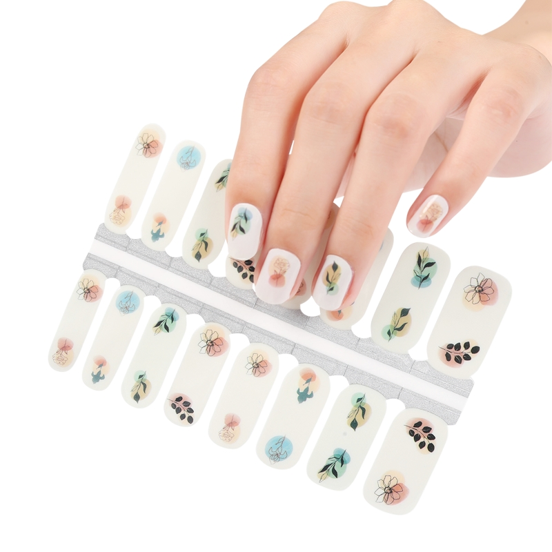 Wholesale Flower Serious Gel Nail Sticker for Nail Wraps