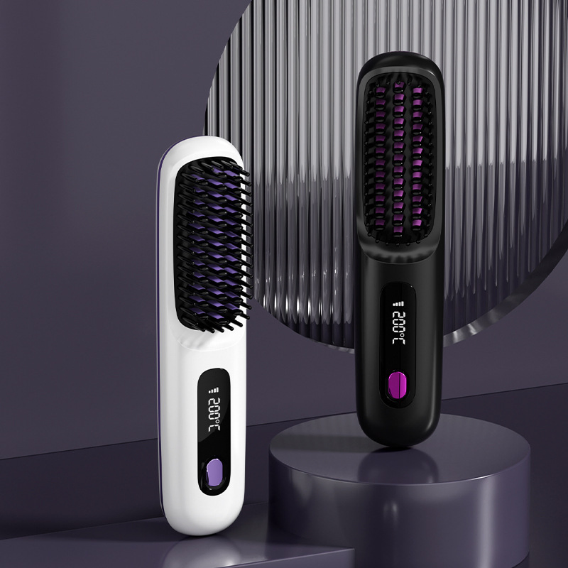 New Hair Straightening Comb Cross-Border Wireless Hair Straightening Comb Negative Ion Hair Straightening Comb Wireless Straightening Portable Straightening Cur