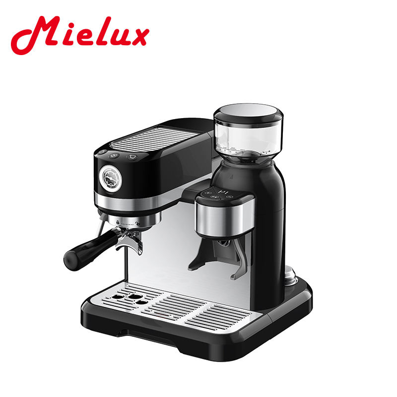 Em3602 3 in 1 Electric Grinder+Espresso+Steam Automatic Coffee Maker with Pressure Gauge