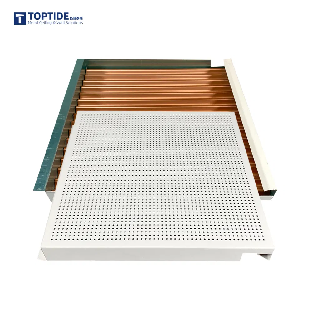 Acoustic Metal Building Decorative Material Perforated Suspended Aluminum Ceiling Panel