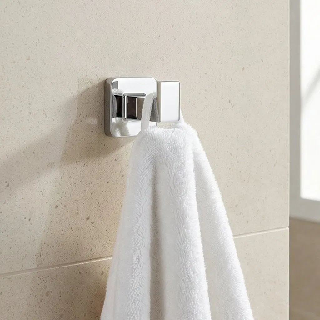 Крючок для полотенец и одежды черный глянцевый