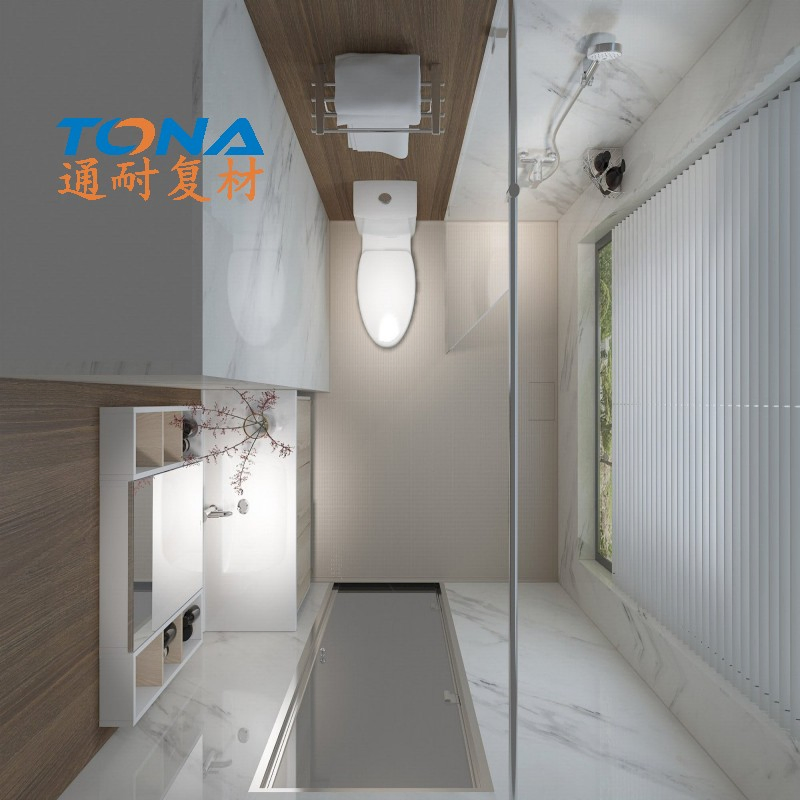 All in One Prefabricated Bathroom Integrated SMC Prefab Modular Bathroom