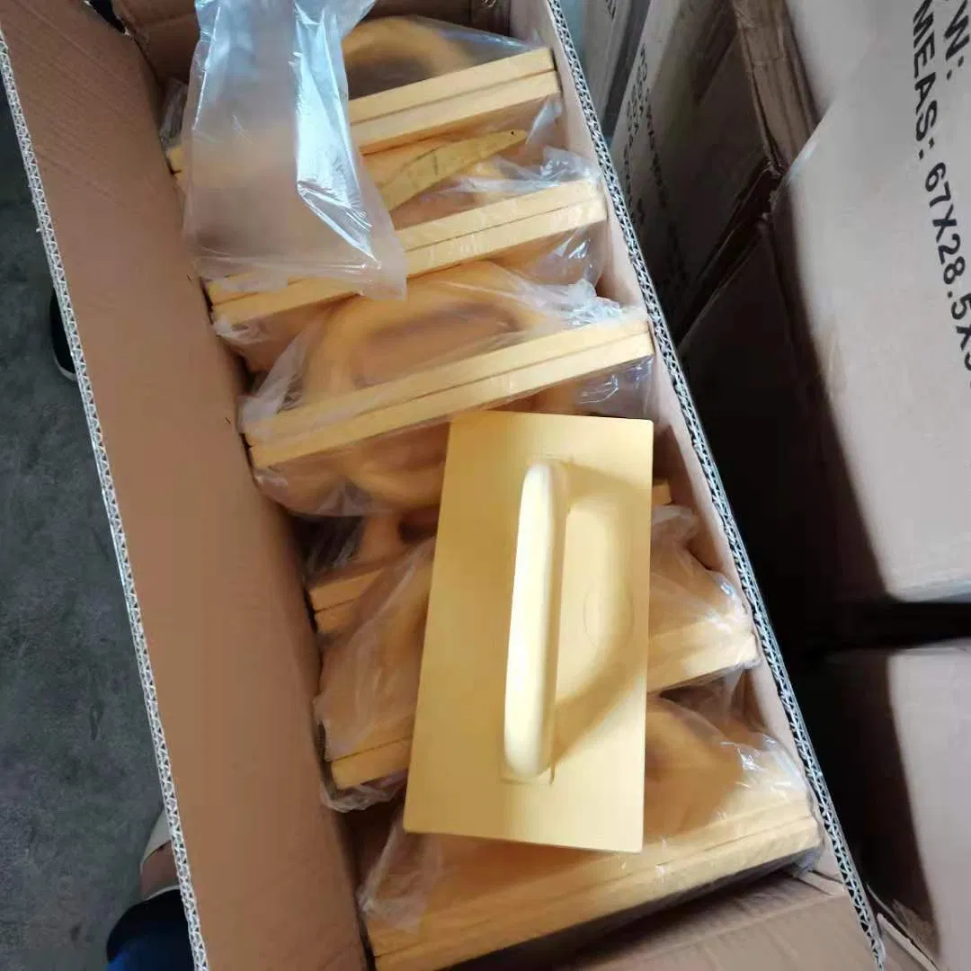 Green Sponge Trowel Float with Wooden Handle for Building Material Use