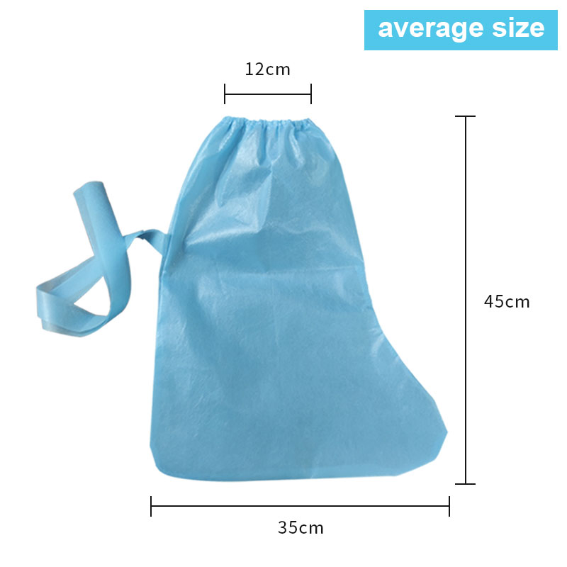 Disposable PP/SMS Nonwoven Boot Cover with Tie on