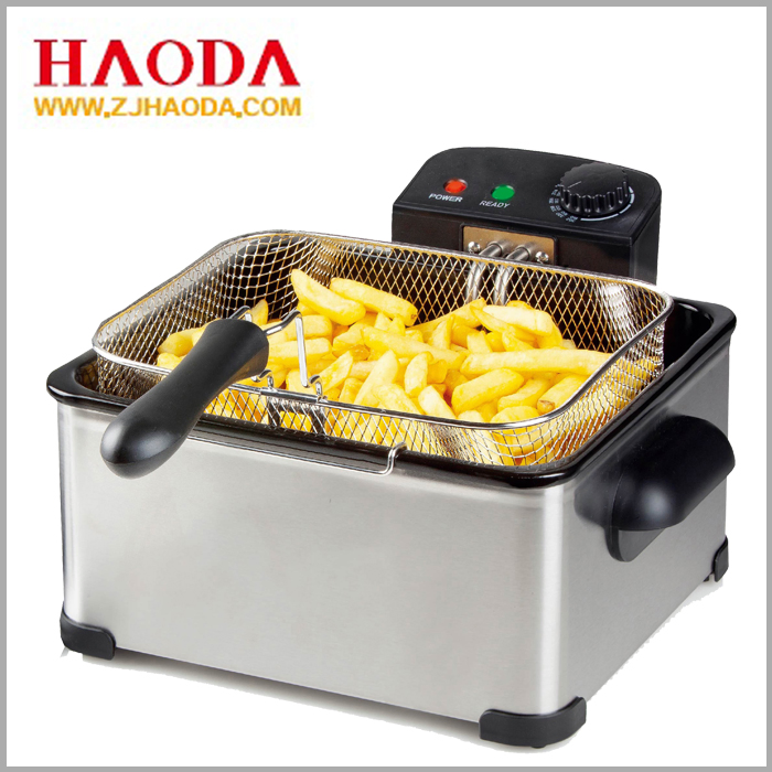 Commercial 4L Household Small Electric Frying Pot, Single and Double Cylinder Screen Frying Machine, French Fries, Constant Temperature Fried Chicken