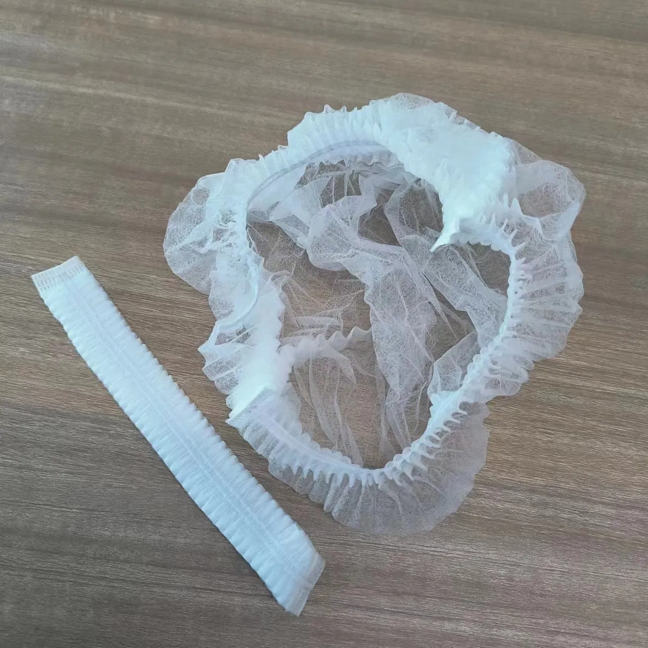 Disposable White Non-Woven Strip Cap Thickened Version