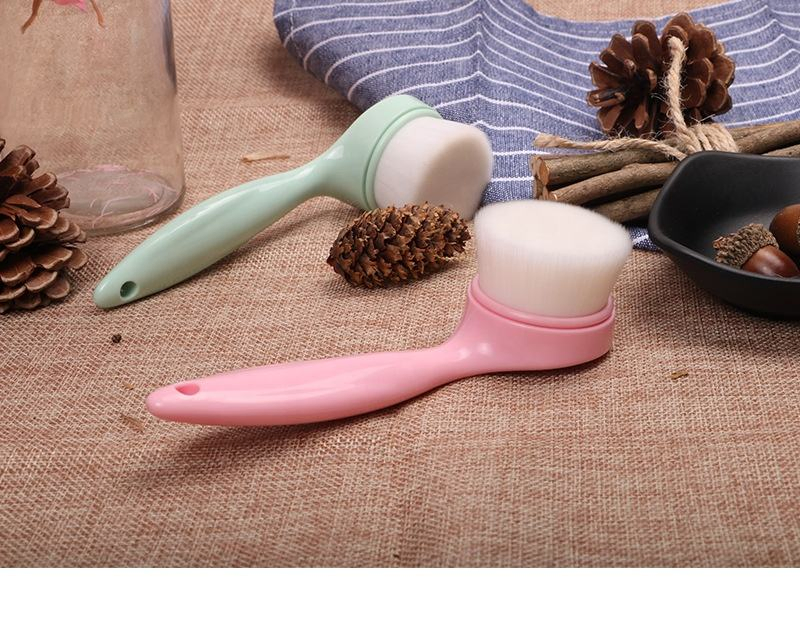 Long Handle Face Brush Deep Cleansing Tool Silicone Soft Bristles Exfoliating Massage Multifunctional Manual Skin Care Gift