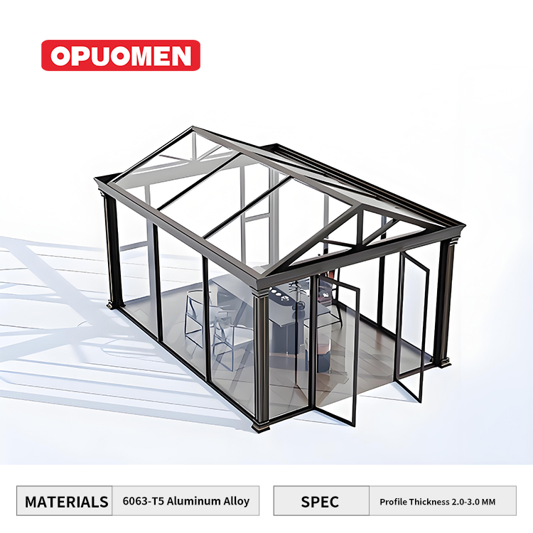 Guaranteed Supplier Solarium Enclosed Porch Conservatory Four Seasons Winter Garden Aluminum Sunroom