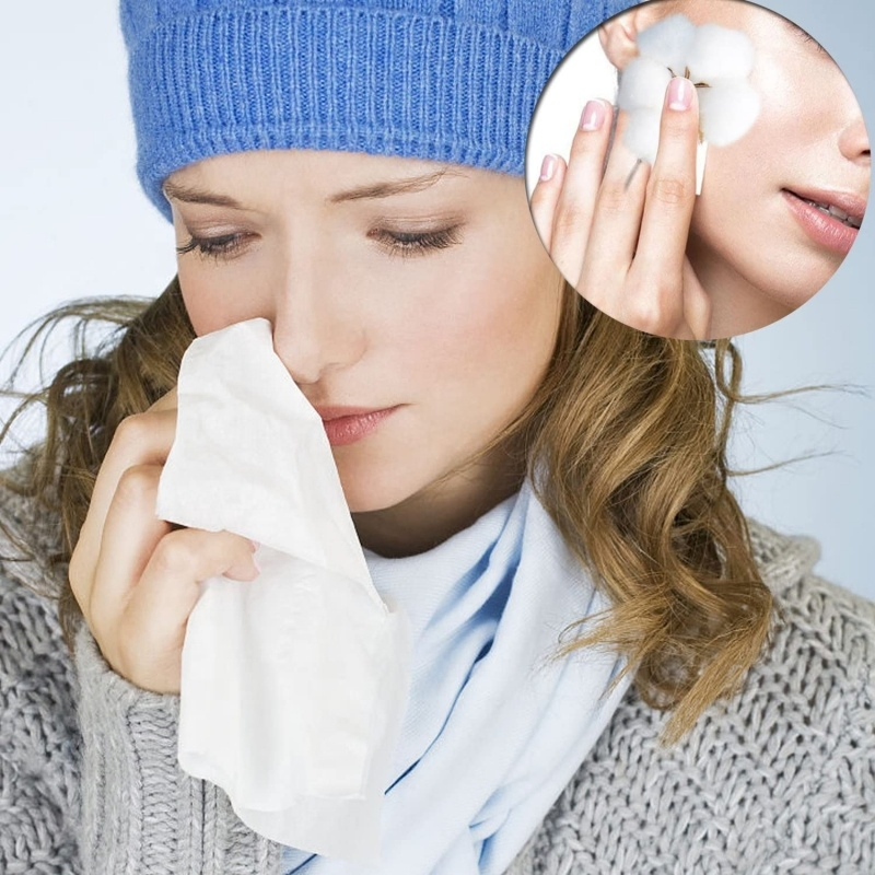 Luxurious Pure Cotton Disposable Cotton Tissue Dry & Wet Use Face Tissue for Women