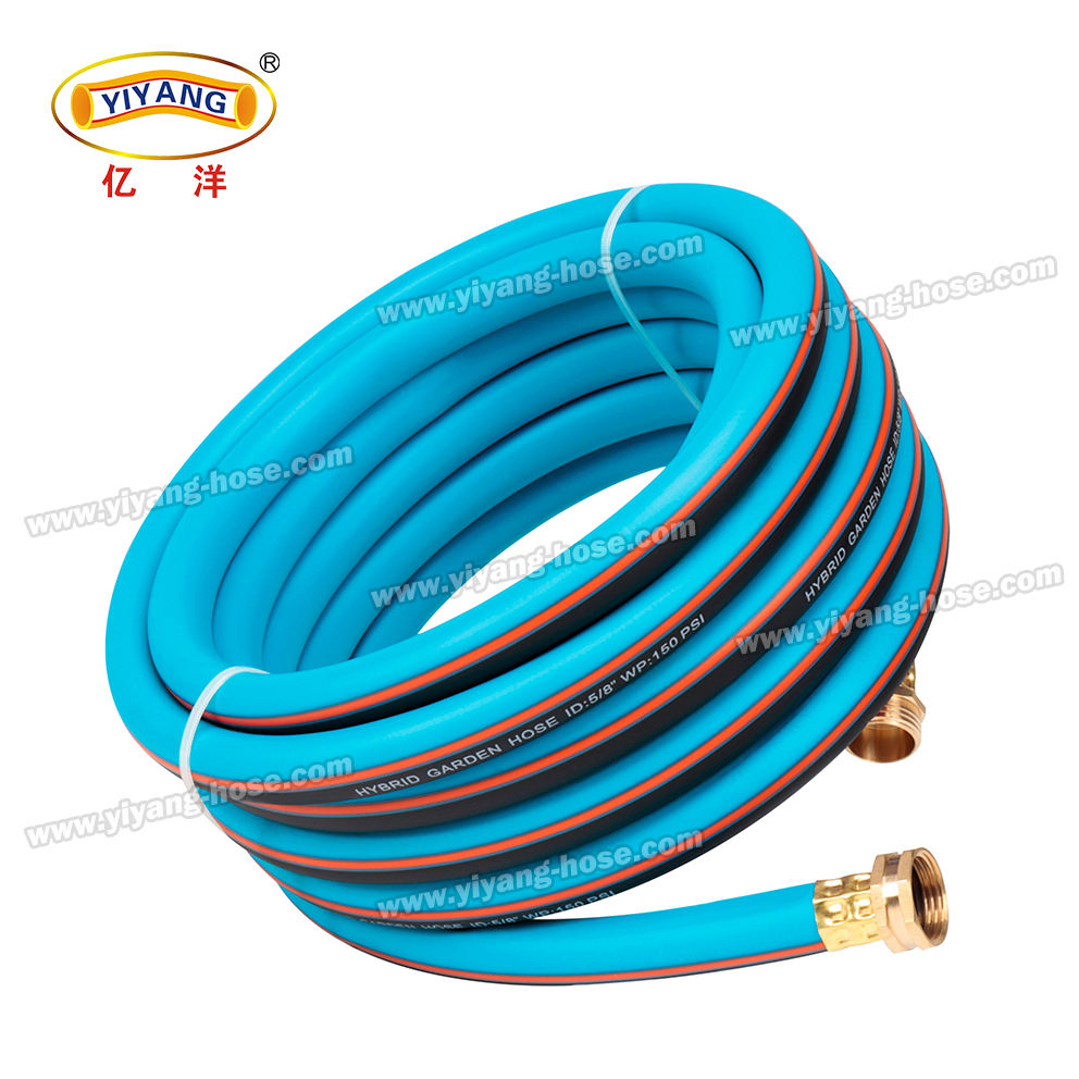 5/8 Water Hose 4 Layers 150psl Working 3/4 Brass Fittings Reach Standard Environment Flexible PVC Garden Hose Pipe with Spray