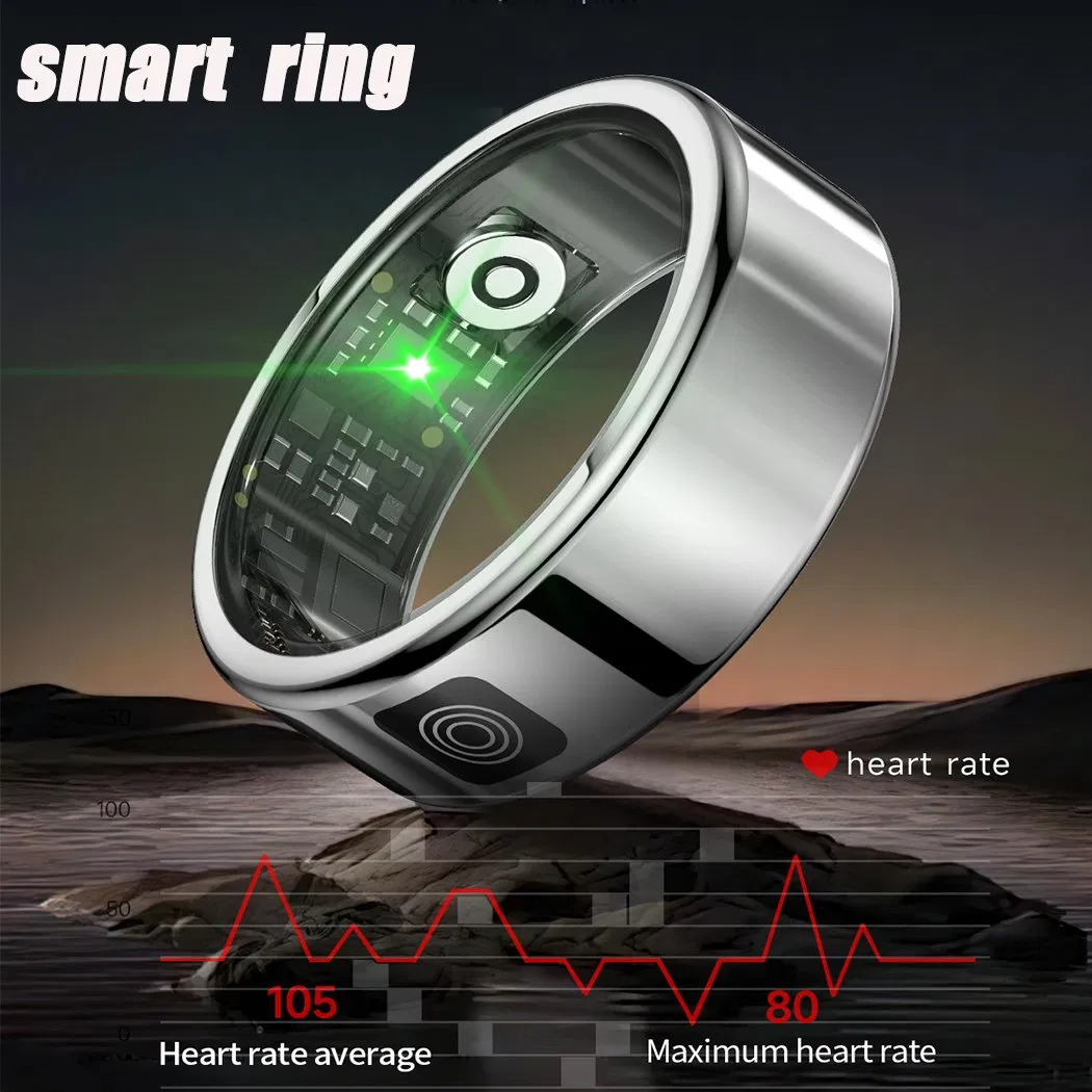 Heart Rate Measure Blood Oxygen Monitoring IP68 waterproof Bluetooth Smart Ring