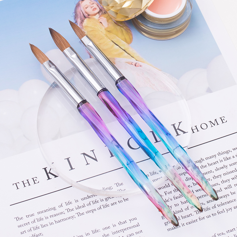 Guyo Gradient Color 100% Pincel Kolinsky Acrylic Brush for Nail Beauty