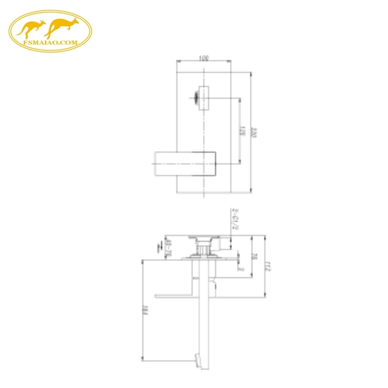 Wels 5-Star Rated Double-Hole Installation 184mm Spout Bath Wall Mixer