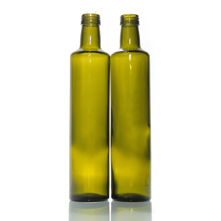 Sale Marasca Green Square Cooking Edible Glass Olive Oil Bottle 100ml 250ml