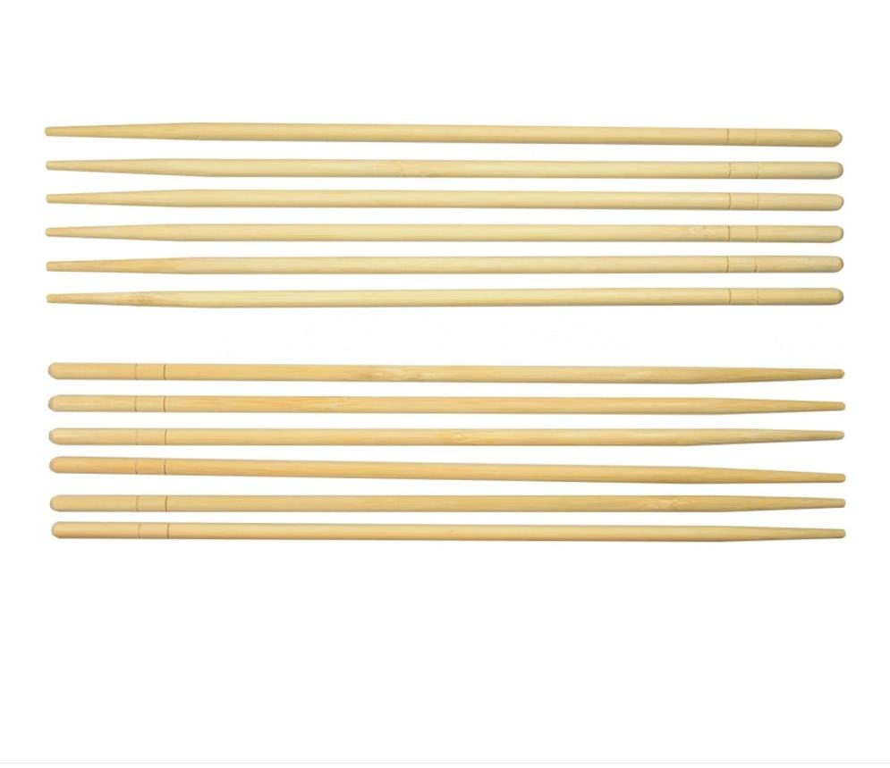 Natural Bamboo Disposable Round Chopsticks with Paper Package