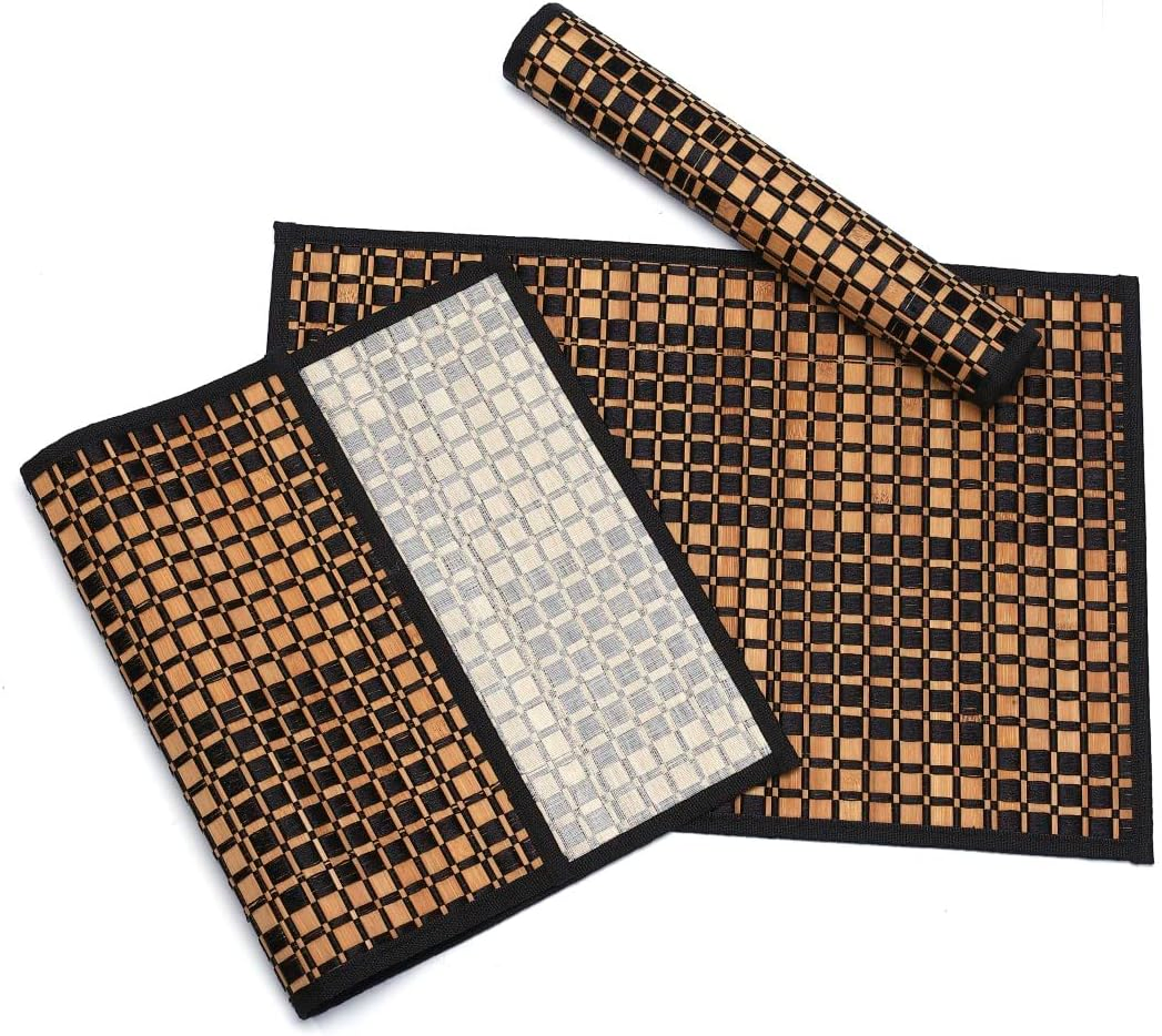 Woven Table Mat for Bamboo Dining Table Decoration