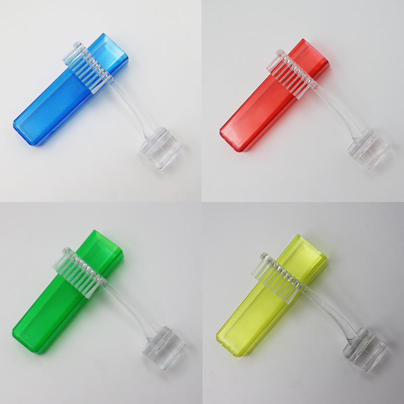 Customizable Transparent Foldable Toothbrush for Travel and Home