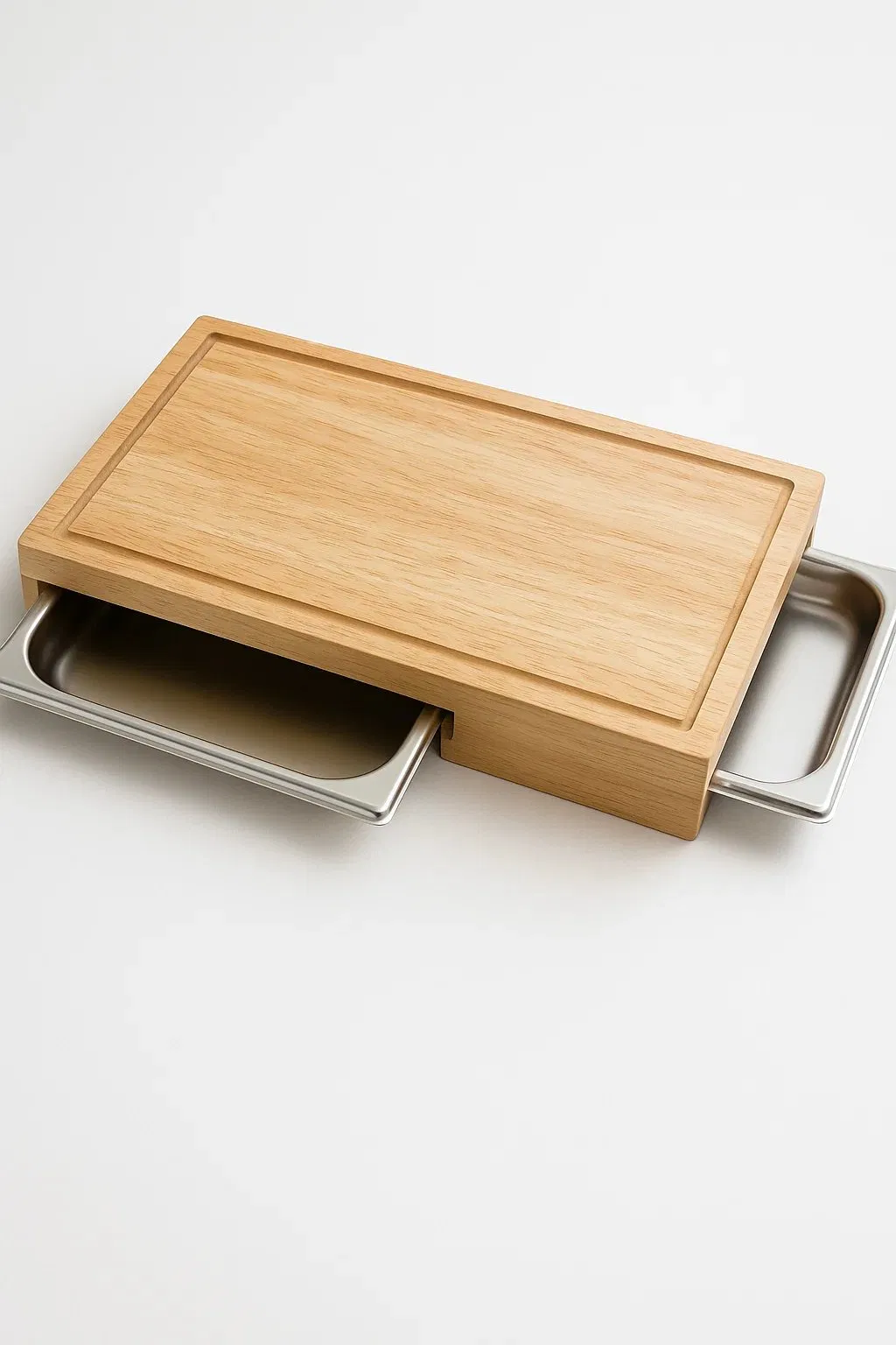 Durable Kitchenware Cutting Board with Tray for Effortless Food Prep