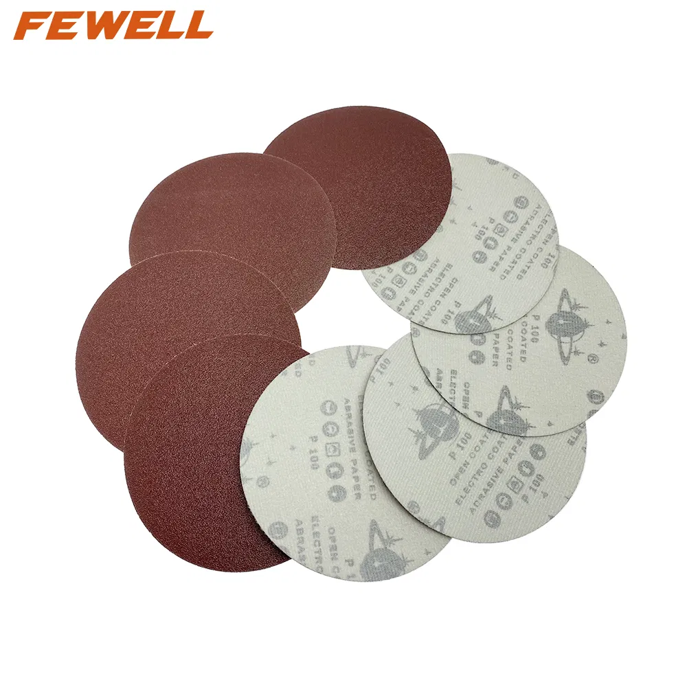 150mm 6'' Red 100 Grit Sanding Disc Abrasive Tools Sandpaper for Polishing and Grinding Stainless Steel Wood