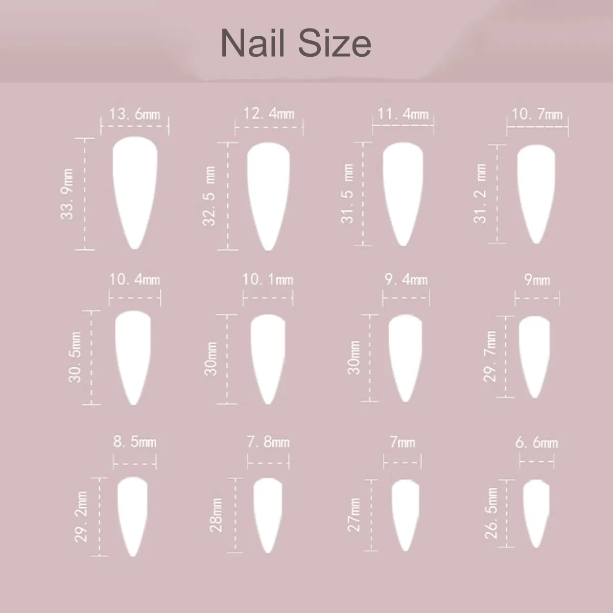 Custom Design Halloween Long Stiletto Reusable False Nail
