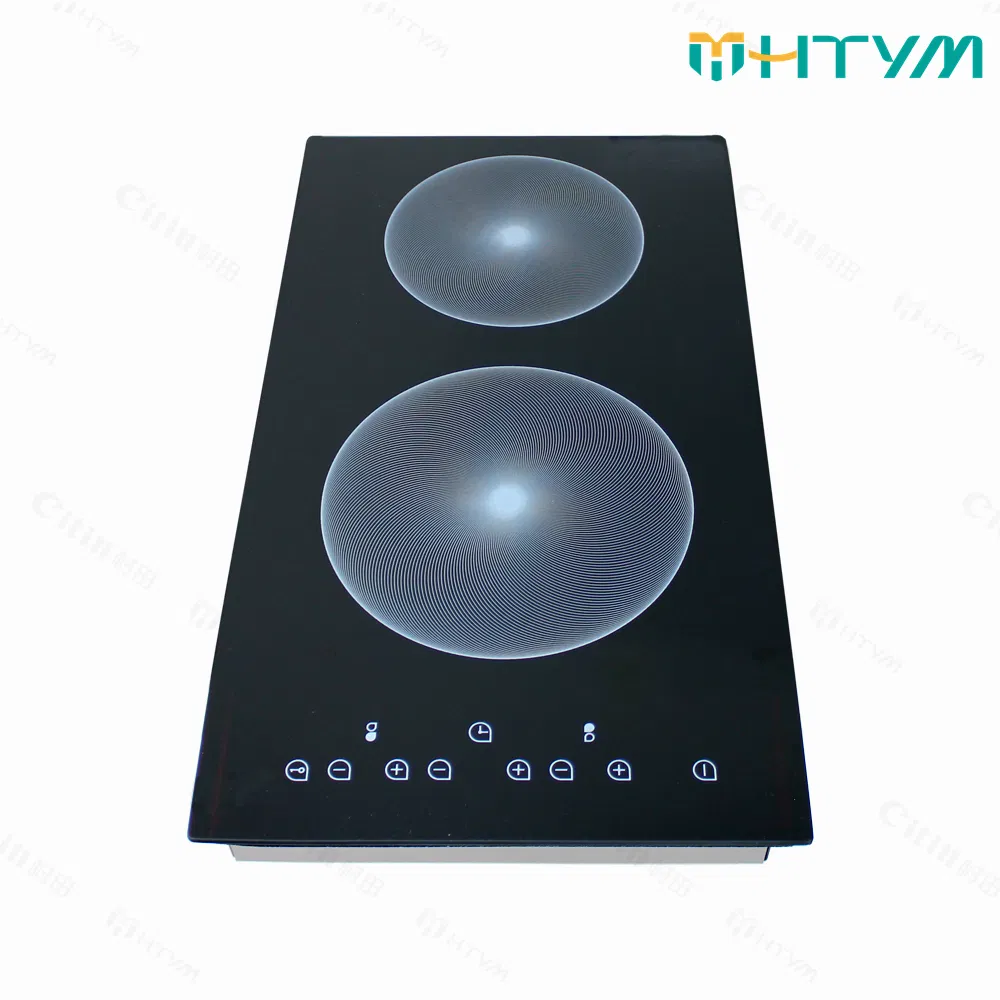 2-Burner Vertical Ceramic Cooktop – Touch-Control Built-in Induction Hob