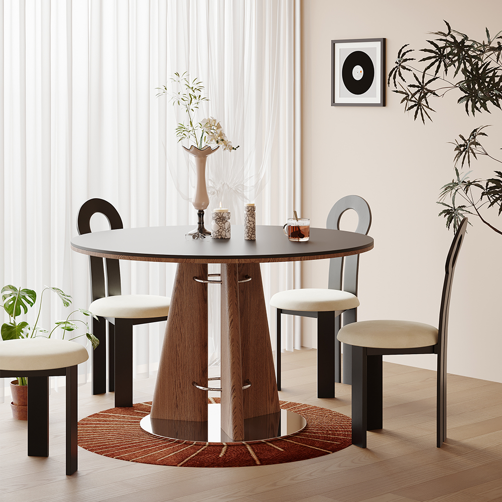 Обеденная группа круглый стол 6 стульев для кухни