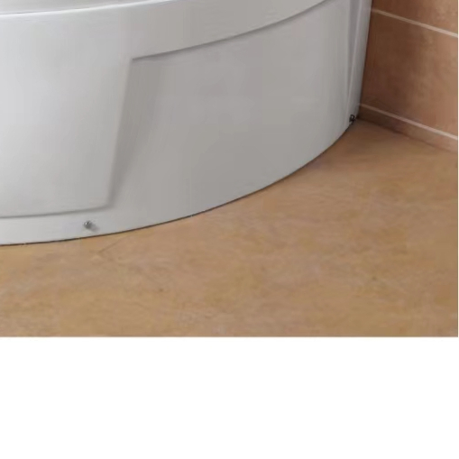 Угловая ванна с гидромассажем, белая