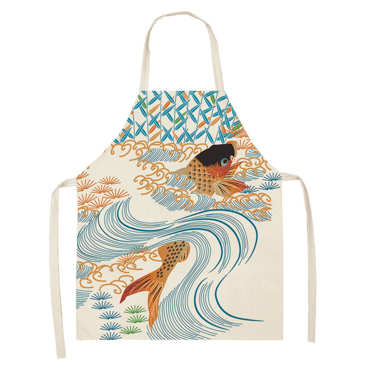Personalized Printed Kitchen Cotton Drill Linen Artist Garden Custom Painting Apron Logo