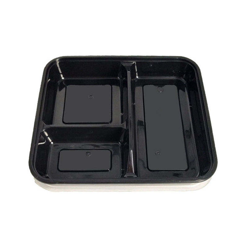 Biodegradable Classic Disposable Plastic PP Injection Square Cheap Custom Logo Food Container with Lid