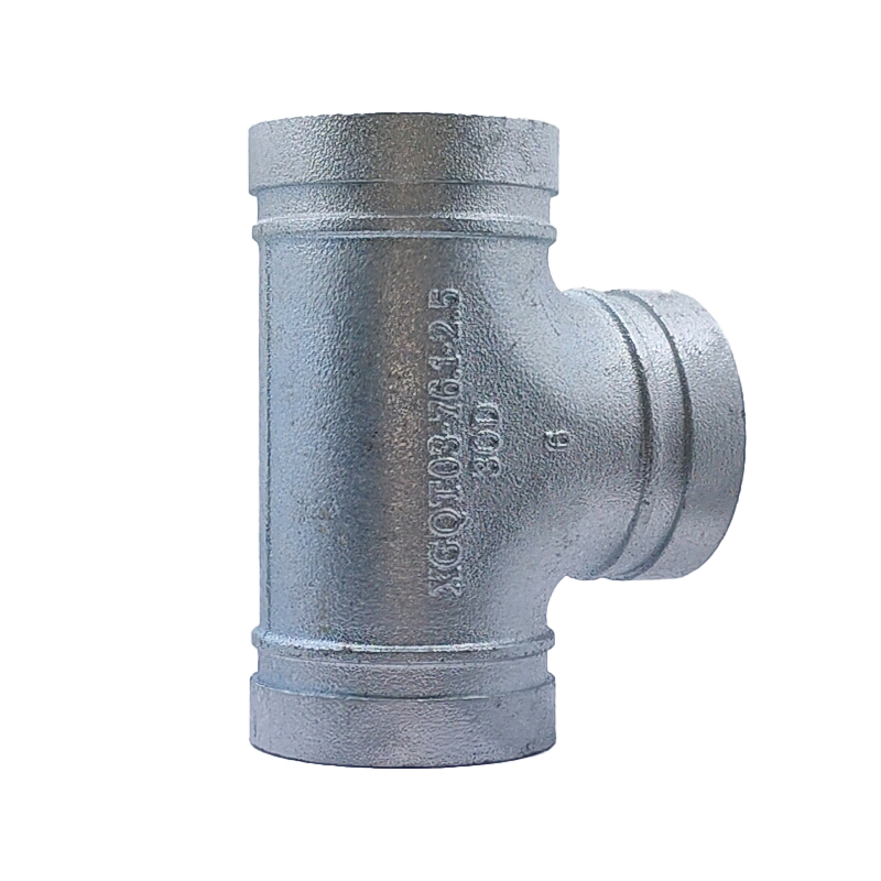 Grooved Pipe Fittings Couplings 90 Equal Tee FM, UL Fire Protection