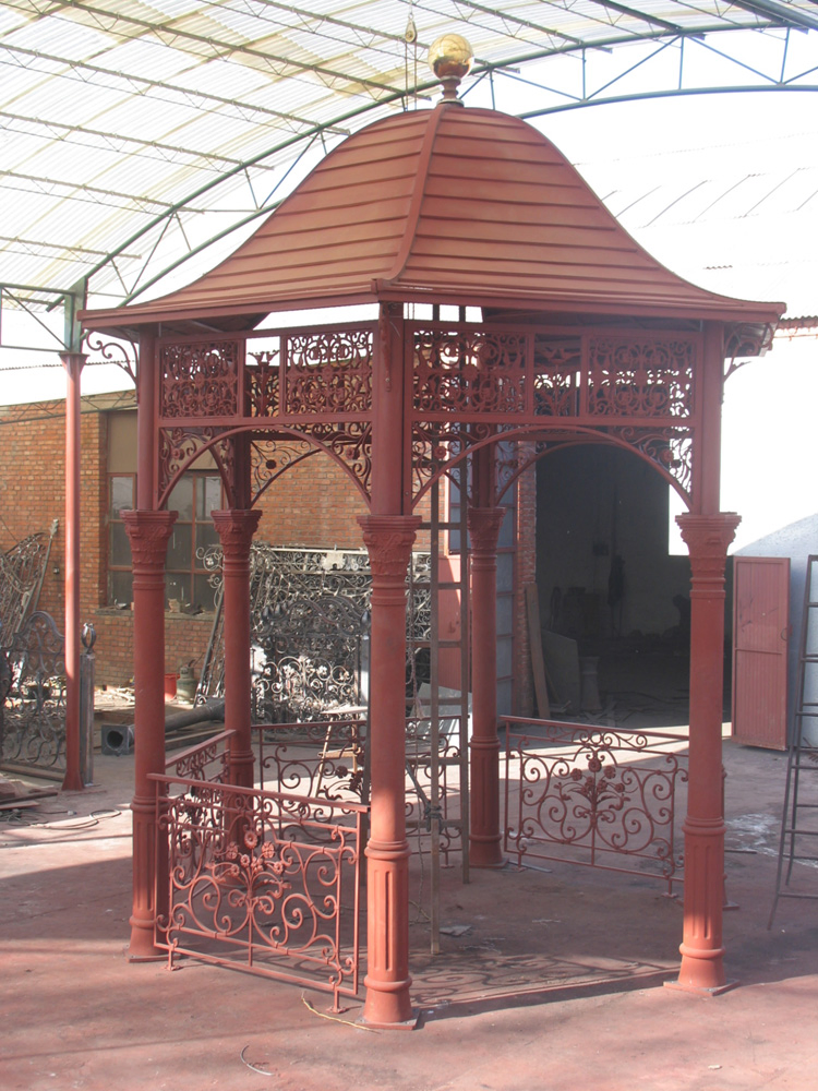 Hexagonal Cast Iron Gazebo - Classic Design and Durable Construction