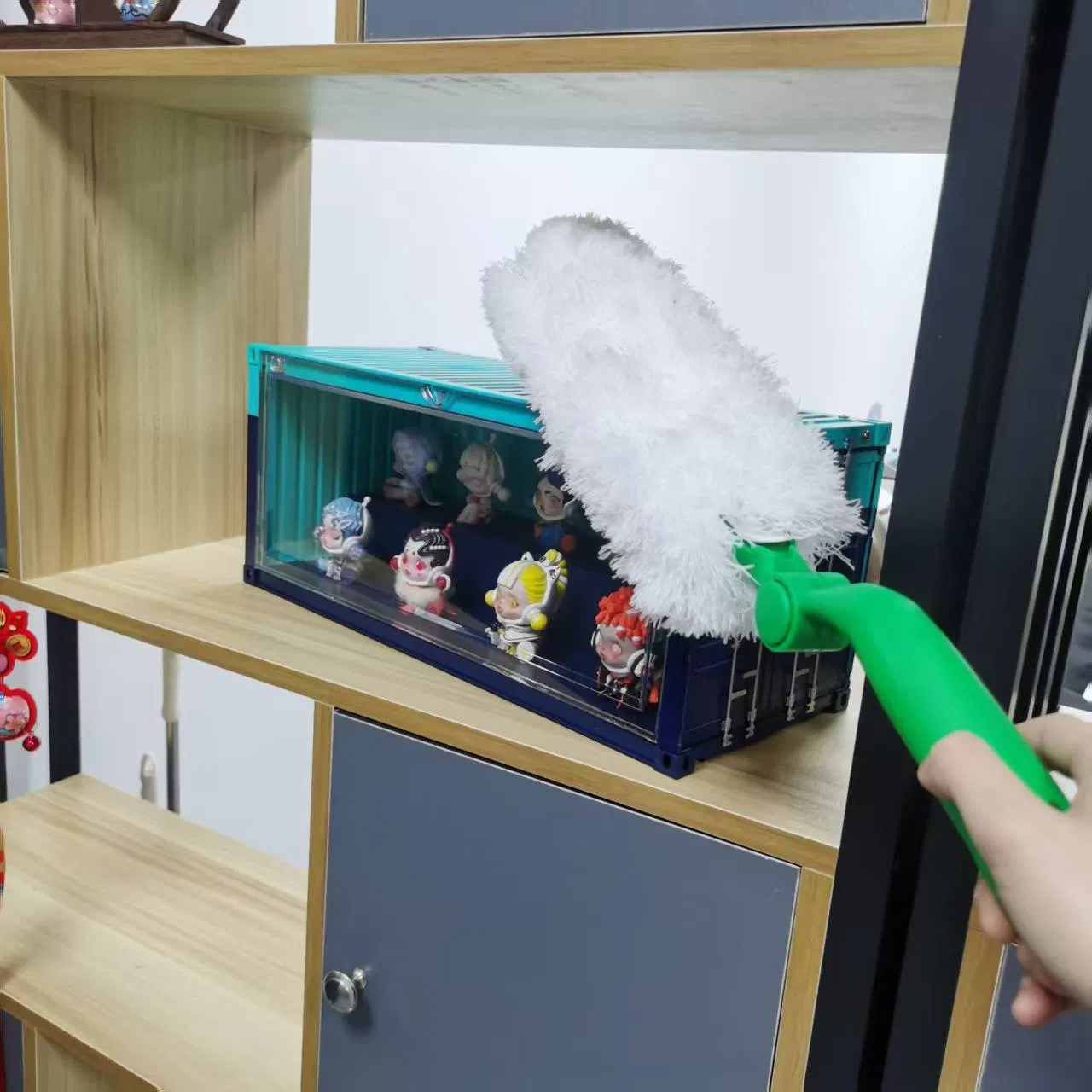 Household Cleaning Retractable Rod Head Changeable Magic Microfiber Duster