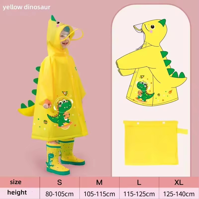Waterproof Children's Raincoat with Backpack for Outdoor Play