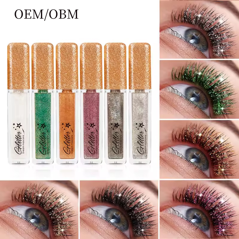 Ditong Customized Logo Long Lasting Mascara Waterproof Shimmer Liquid Glitter Mascara