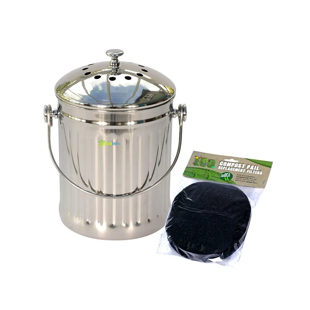 Кухонный компостер для пищевых отходов 7 л, нержавеющая сталь
