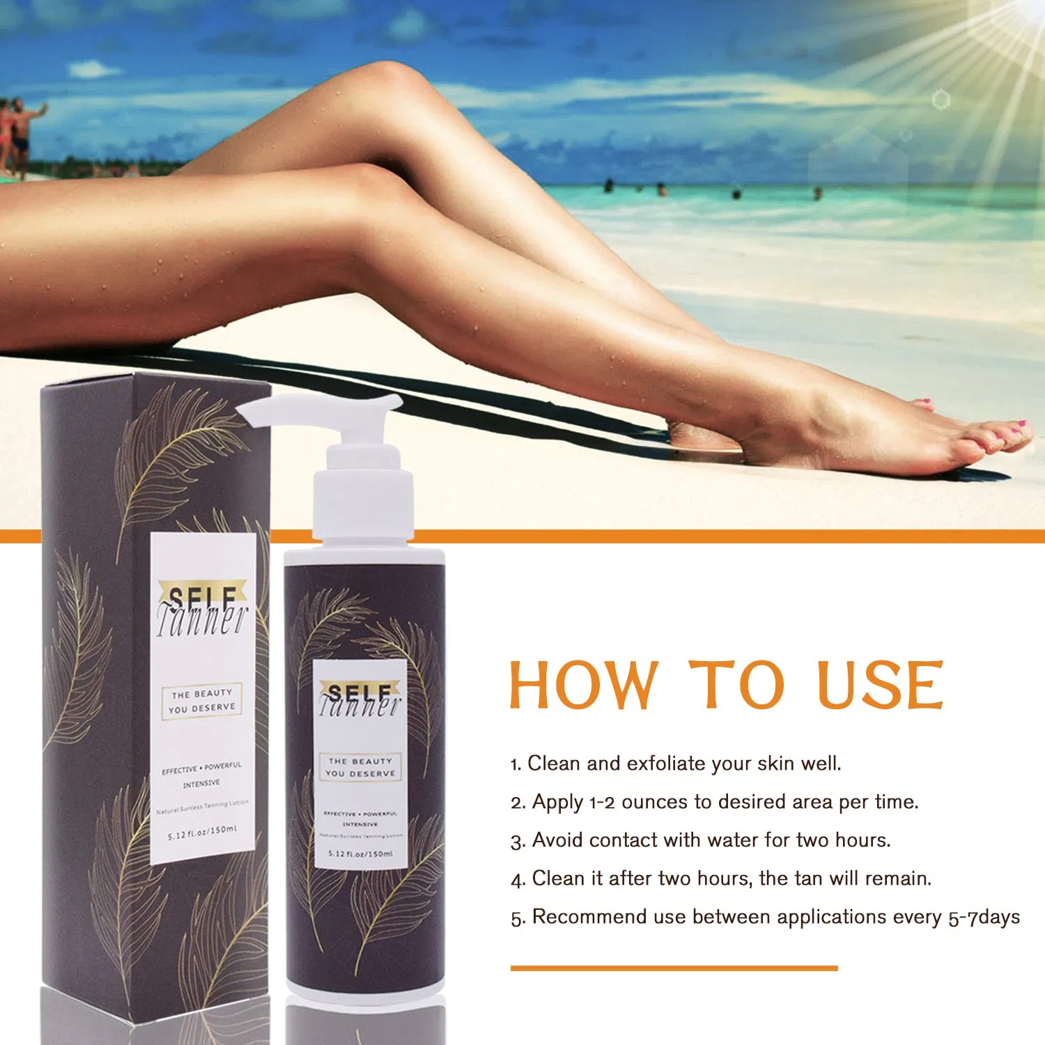 Private Label Long Lasting Moisturizing Bronzing Deep Skin Tone Tanning Cream Sunless Self Tanner Tanning Lotion