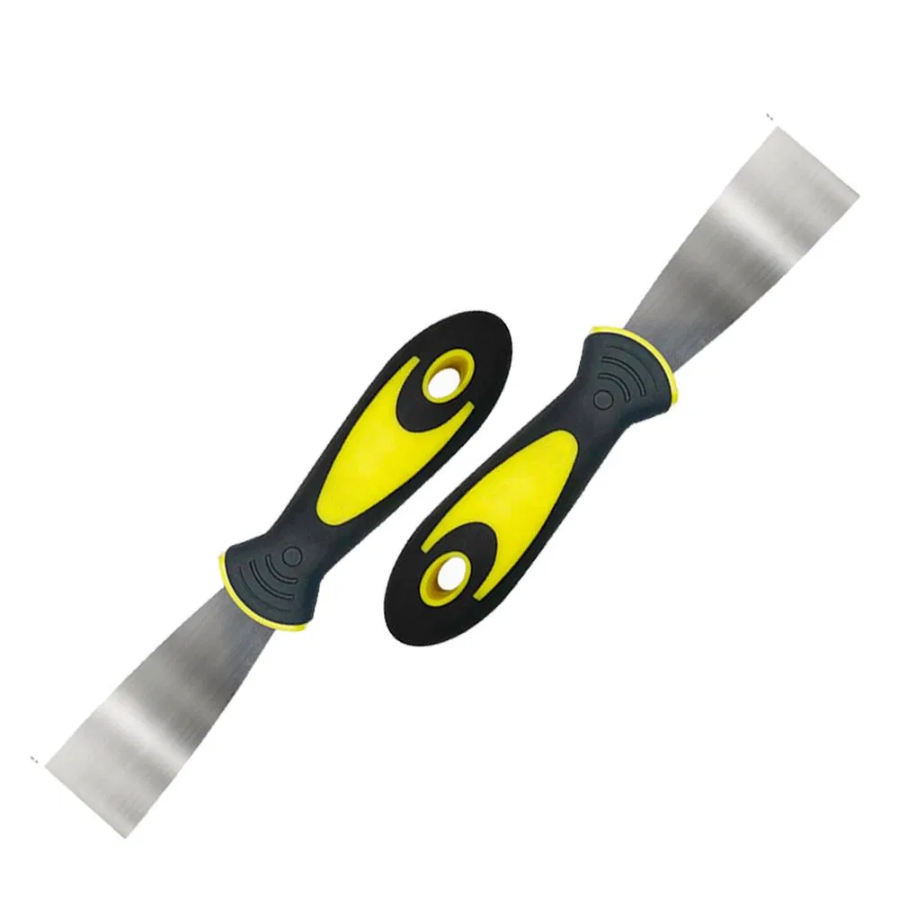 Hautine High Quality Putty Knife with Rubber-Plastic Handle Stainless Steel