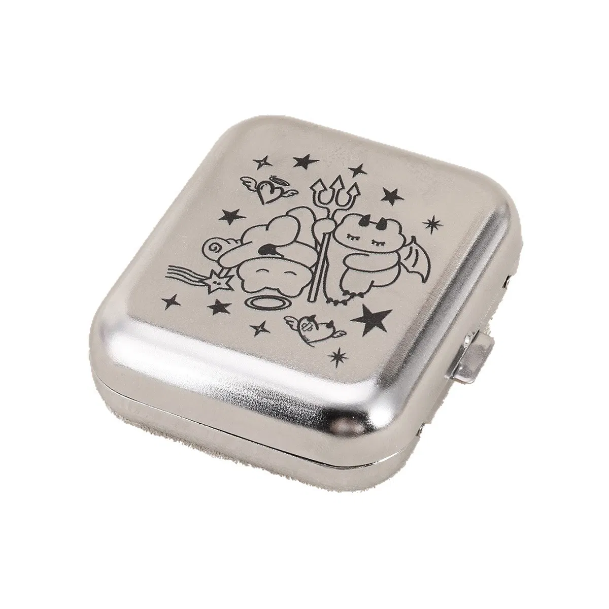 Smoking Accessories Color Printed Stainless Steel Portable Ashtray Storage Box DAB Tool