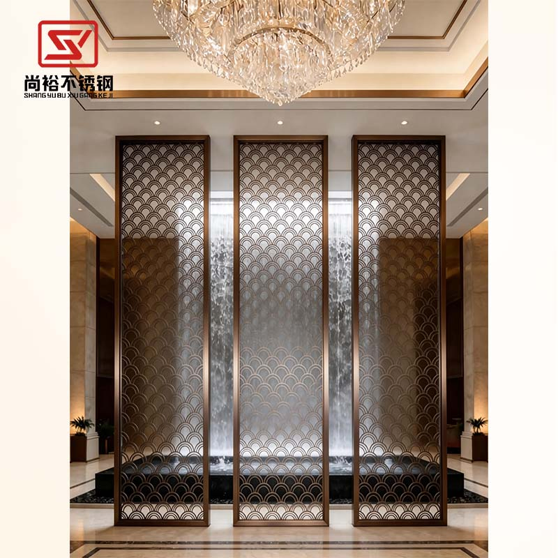 Restaurant Living Rooms Stainless Steel Glass Screen Stylish Partition