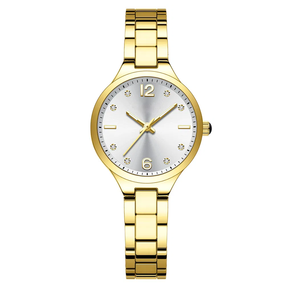 Wholesale Customized New Arrival Fashion Crystal Round Dial Ladies Women Quartz Watches