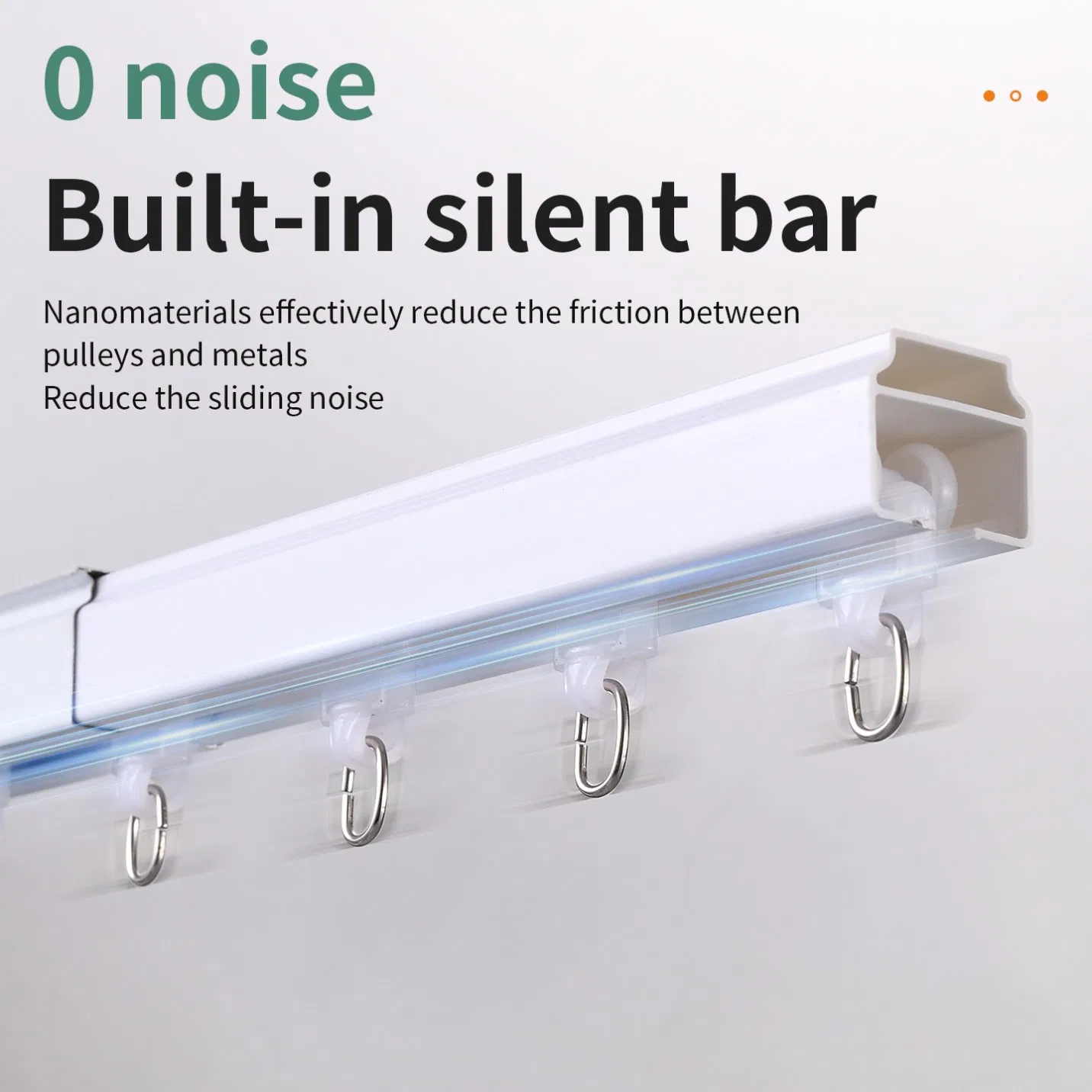 Durable and Easy to Install Snake Shaped Curtain Track for Hotel Windows/Balconies