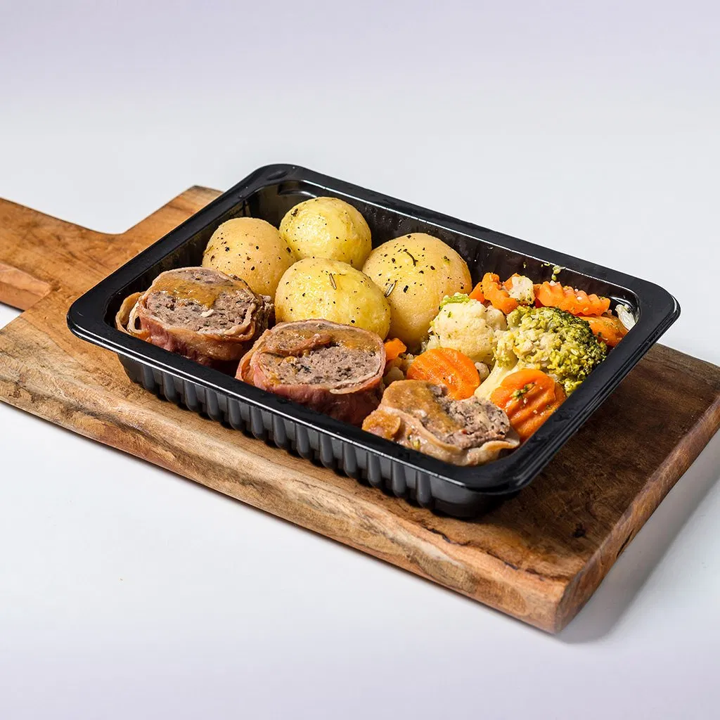 Premium Disposable Plastic PP Food Microwaves Heatable Tray for Meat Potato