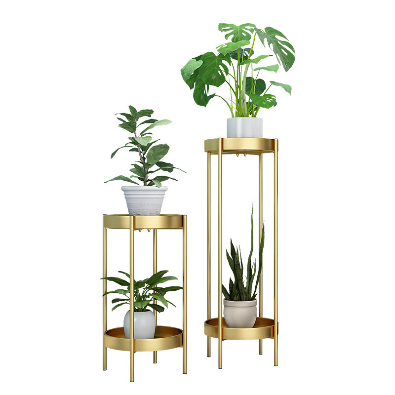 Modern Style Iron Multi-Sorey Flower Shelf, Stock Home Balcony Flower Port Stand Display Rack Indoor Outdoor Garden