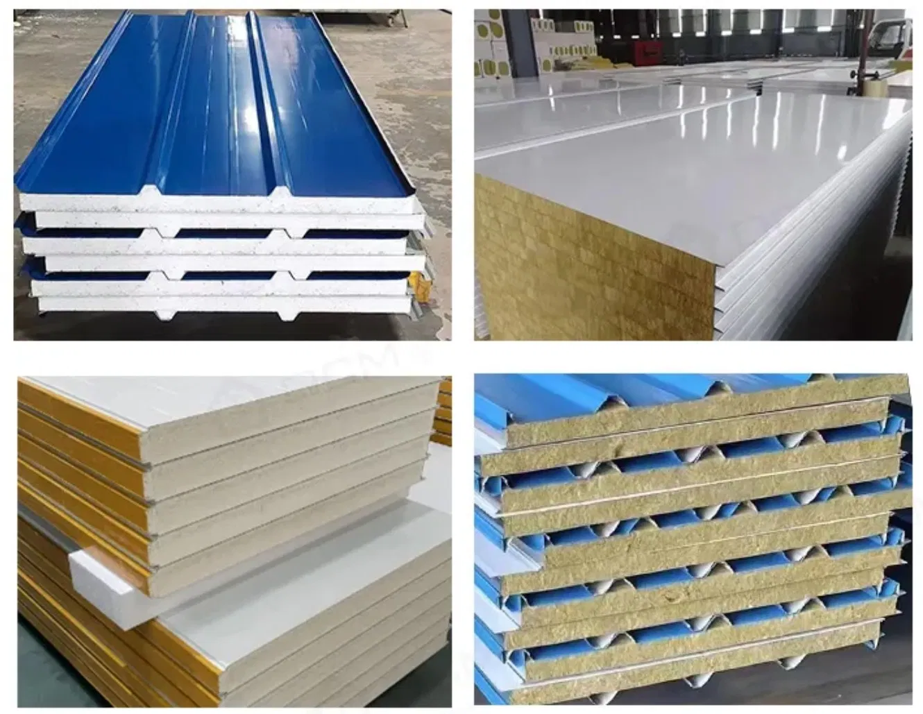 Building Material for Warehouse Good Price Insulated Panels Rock Wool Sandwich Panel