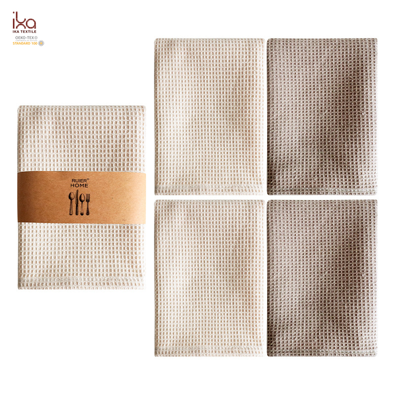 Plain White Beige Black Grey Logo Embroidery Custom Wholesale Refreeshing Kitchen Dishcloths 60 X 40 Absorbent Blanket 100% Cotton Towel