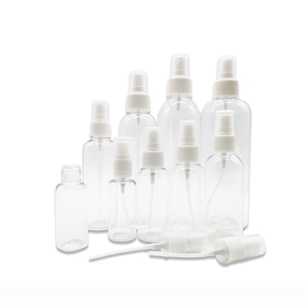 Empty Plastic Transparent Refillable Fine Mist Spray Bottle, Clear Empty Spray Bottles Plastic Refillable Cosmetic Container Wbb13323