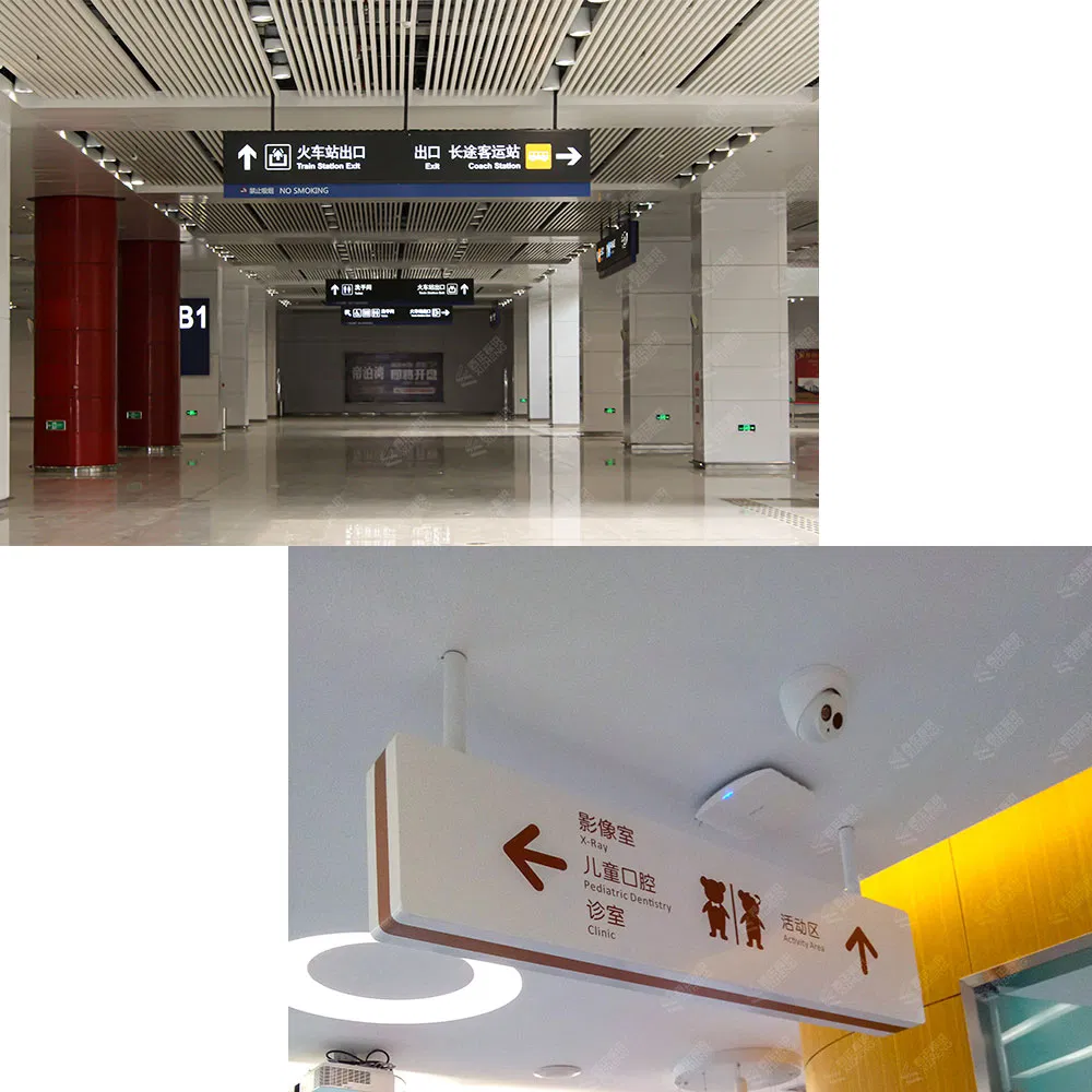Underground Garage Sign Luminescent Tag Light Box Shopping Mall Hospital Real Estate Area Double-Sided Hanging Light Box Guide