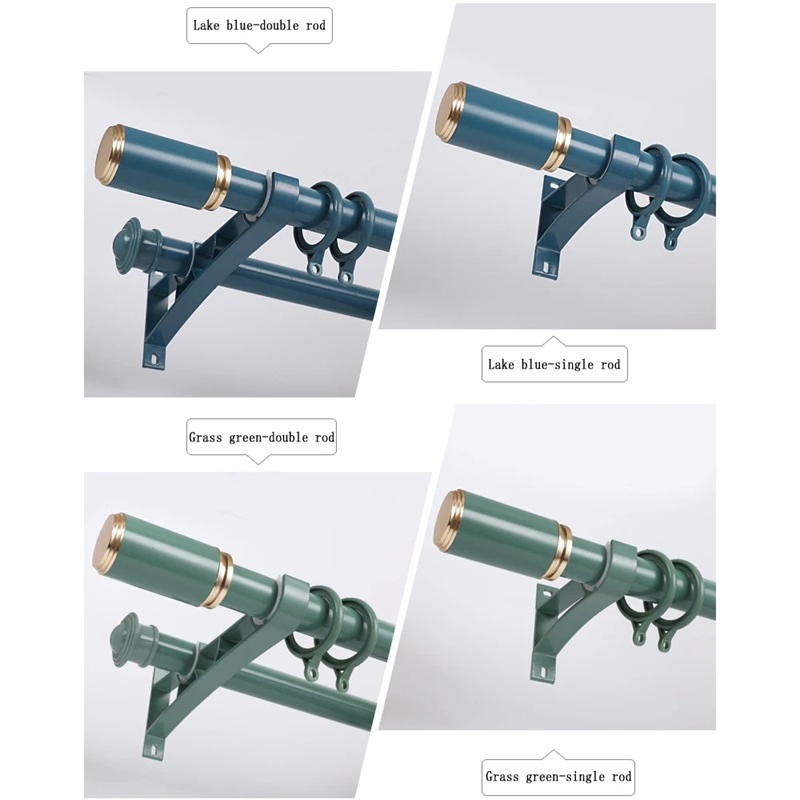 High Quality Window Grommet Gold 28mm Double Metal Aluminum Alloy Curtain Poles