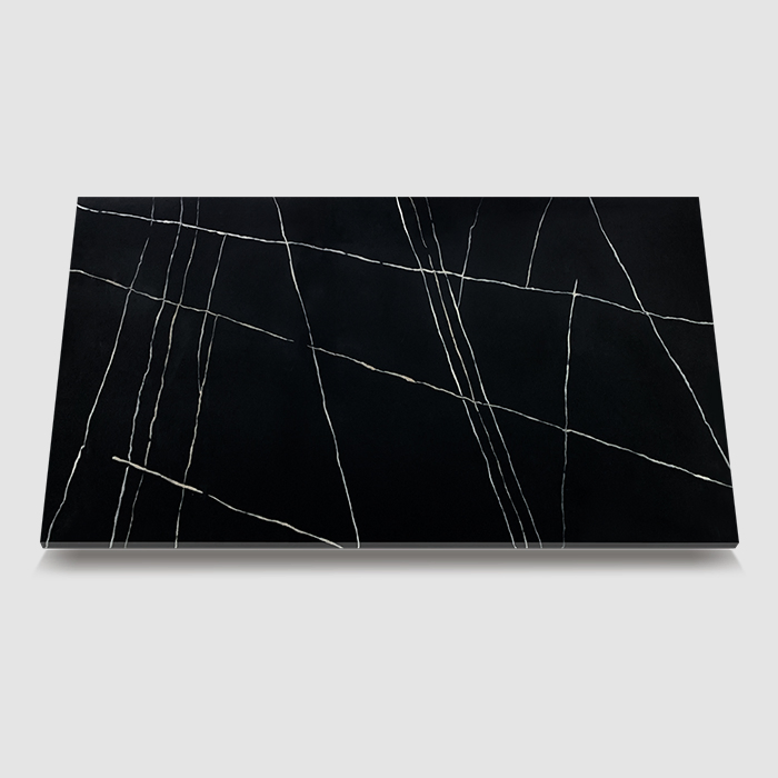 High Class Black Marble Granite Artificial Quartz Stone Slab Factory